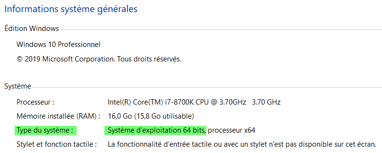 Informations de base